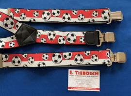 Heren bretels 4 cm breed 3 clips voetbal