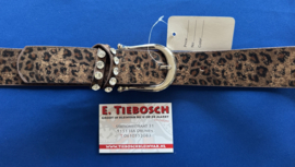 Dames riem 4 cm tijgerprint 85 cm lang