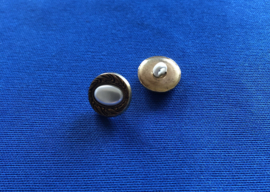 Knoop rond oud goud ovale parel 15 mm