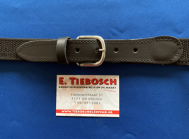 Elastische heren riem donker bruin 110 cm lang 3 cm breed