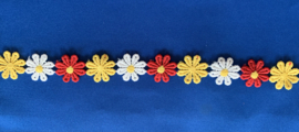 Oeteldonk bloemetjes band 2,5 cm breed