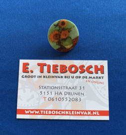 Emaille knopen 30 mm bloem