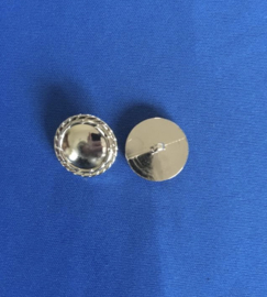 Knoop rond 18 mm zilver kleur