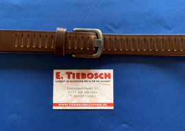Leren heren riem 3 cm sleuf donker bruin 105 cm lang