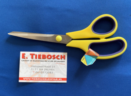 Stoffenschaar softgrip geel