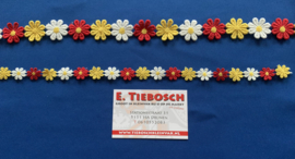 Oeteldonk bloemetjes band 2 cm breed