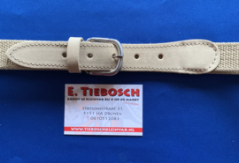 Elastische heren riem beige 110 cm lang 3 cm breed