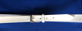 Leren heren riem 3 cm wit 115 cm lang