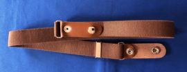 Gesploze elastische riem licht bruin