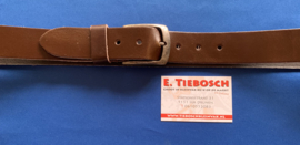 Leren heren riem 4 cm breed 105 cm lang donker bruin