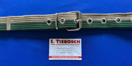 Nylon riem 4 cm groen/beige 160 cm lang