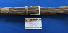 Elastische heren riem 100 cm taupe