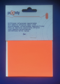 Pronty zelfklevend nylon reparatiedoek reflecterend  fluor oranje 024
