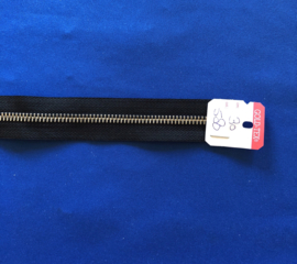 YKK deelrits nikkel 30 cm zwart