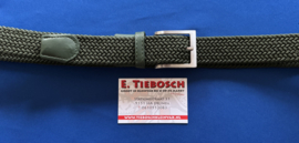 Elastische heren riem 110 cm mos groen