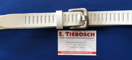 Leren heren riem 3 cm sleuf wit 105 cm lang