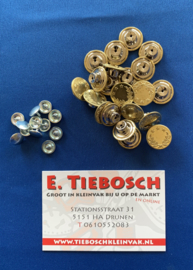 Jeans inslag  knopen 17 mm goud