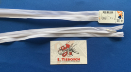 Blinde rits 80 cm wit