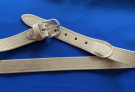 Elastische heren riem beige 110 cm lang 3 cm breed