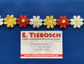Oeteldonk bloemetjes band 2,5 cm breed