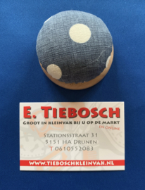 Speldenkussen hout blauw