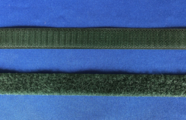 Klittenband 2 cm breed donker groen