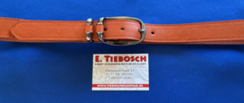Dames riem 3 cm oranje/bruin 100 cm lang