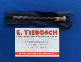 YKK broekrits nikkel donker blauw 10 cm