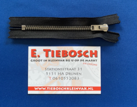 YKK broekrits nikkel zwart 10 cm