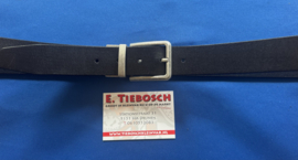 Leren heren riem 3,5 cm breed met draaibare gesp blauw en zwart 120 cm lang