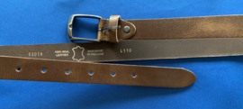 Leren heren riem 3 cm donker bruin 110 cm lang