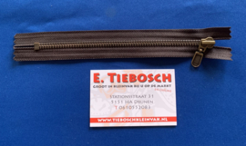 YKK broekrits brons donker bruin 18 cm