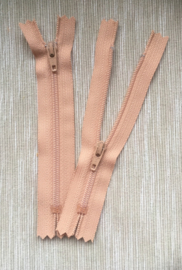 Ykk rits 20 cm donker beige