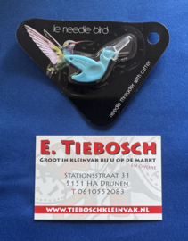 Draaddoorhaler vogeltje blauw