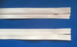 Blinde rits 25 cm lang licht grijs
