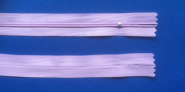 Blinde rits 25 cm lang lilla
