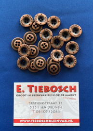 Jeans knopen aannaaibaar 18 mm brons