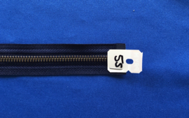 YKK deelrits brons 55 cm zwart