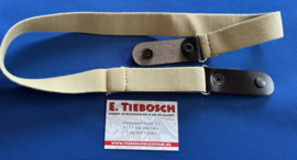 Gesploze elastische riem beige