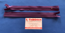 Blinde rits 25 cm lang paars
