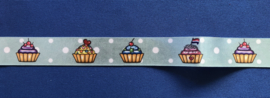 Cupcake band licht blauw