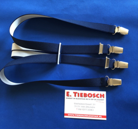 Kinder bretels donker blauw 18 mm 4 clips