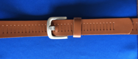 Leren heren riem sleuf licht bruin 105 cm lang 4 cm breed