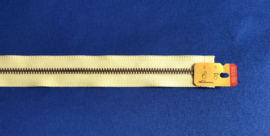 YKK deelrits nikkel 60 cm geel