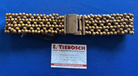 Elastische dames riem met houten kralen 5 cm   65 cm lang