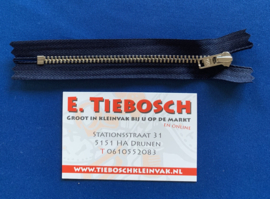 YKK broekrits nikkel donker blauw 12 cm