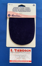 Hemline elleboog lappen donker blauw