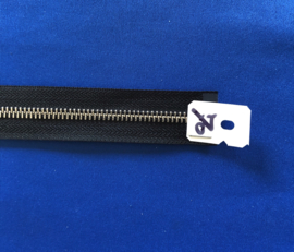 YKK deelrits nikkel 70 cm zwart