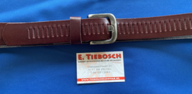 Leren heren riem 4 cm sleuf rood/bruin 105 cm lang