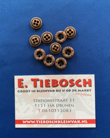 Jeans knoop aannaaibaar 12 mm brons